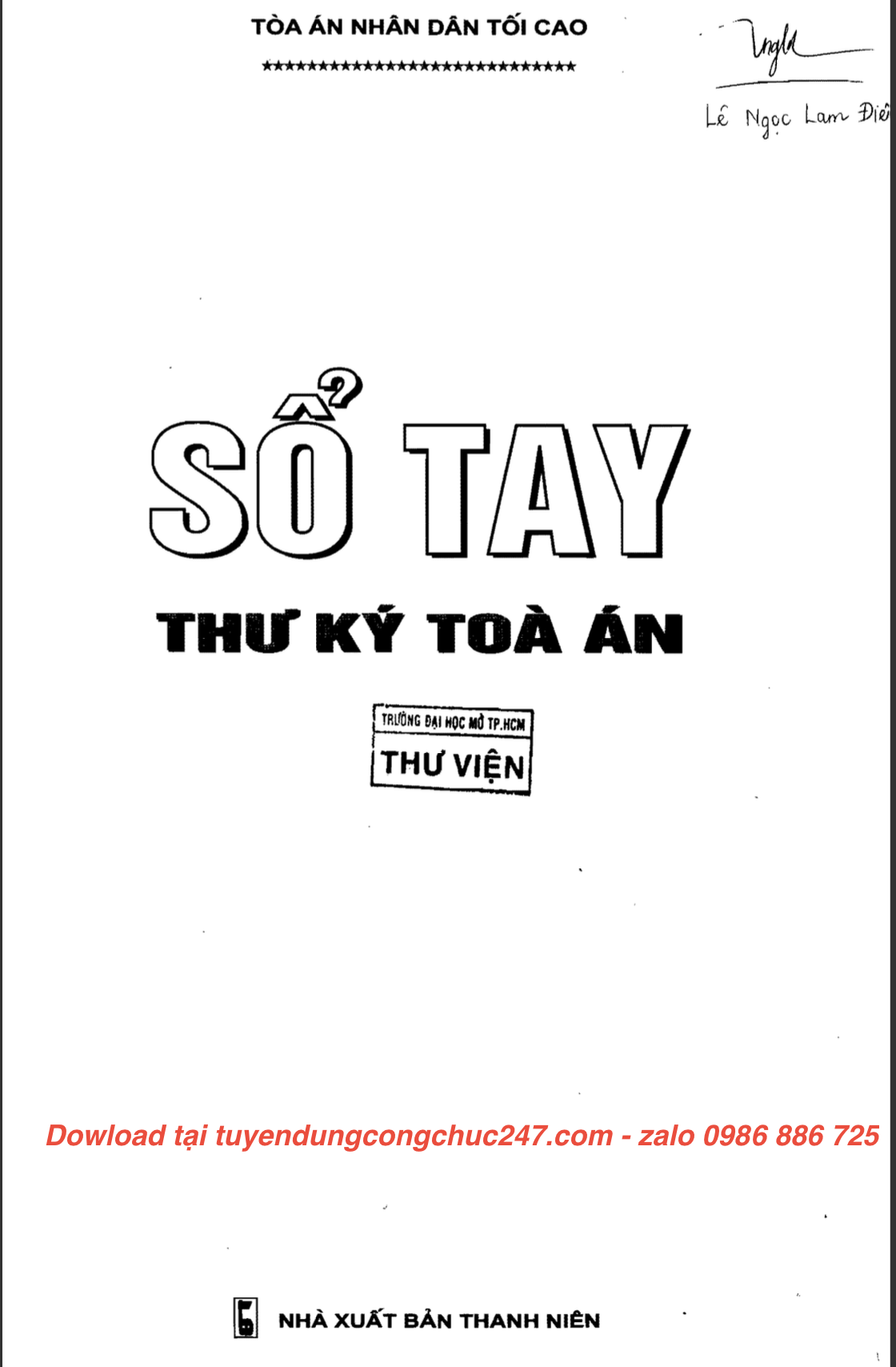 Tài liệu nghiệp vụ thư ký tòa án ôn thi thư ký tòa án